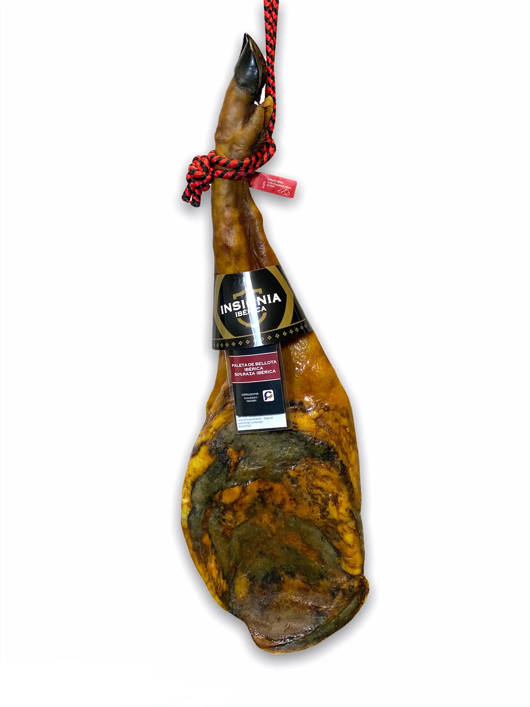 5 KG, Paleta ibérica de Bellota 50% Raza Ibérica, de "BADAJOZ", Curación 100% Natural